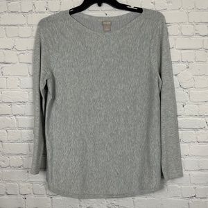 CHICOS - Grey Blend Boat Neck Sweater